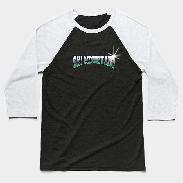 Ski mountain winter apparel Baseball T-Shirt by Quadrobyte